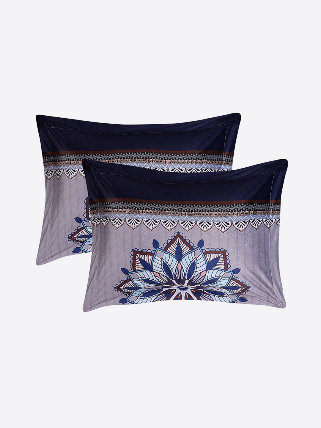 252 GSM 100% Polyester King Bed 1 Bedsheet with 2 Pillow Cover (Urban)