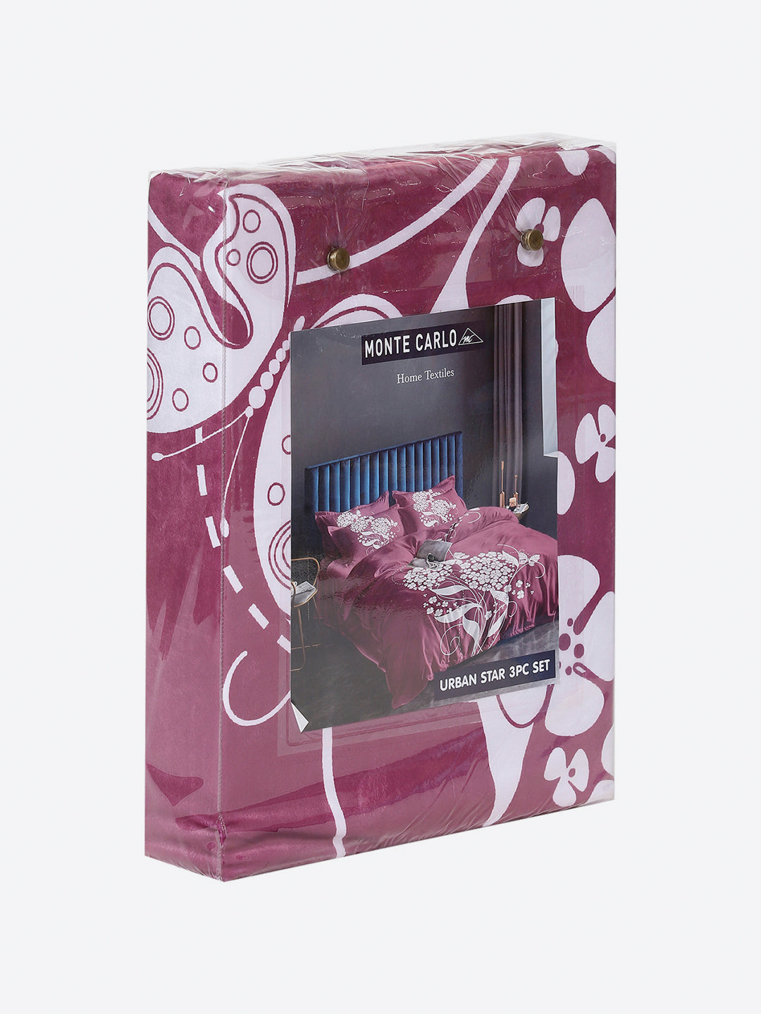 252 GSM 100% Polyester King Bed 1 Bedsheet with 2 Pillow Cover (Urban)