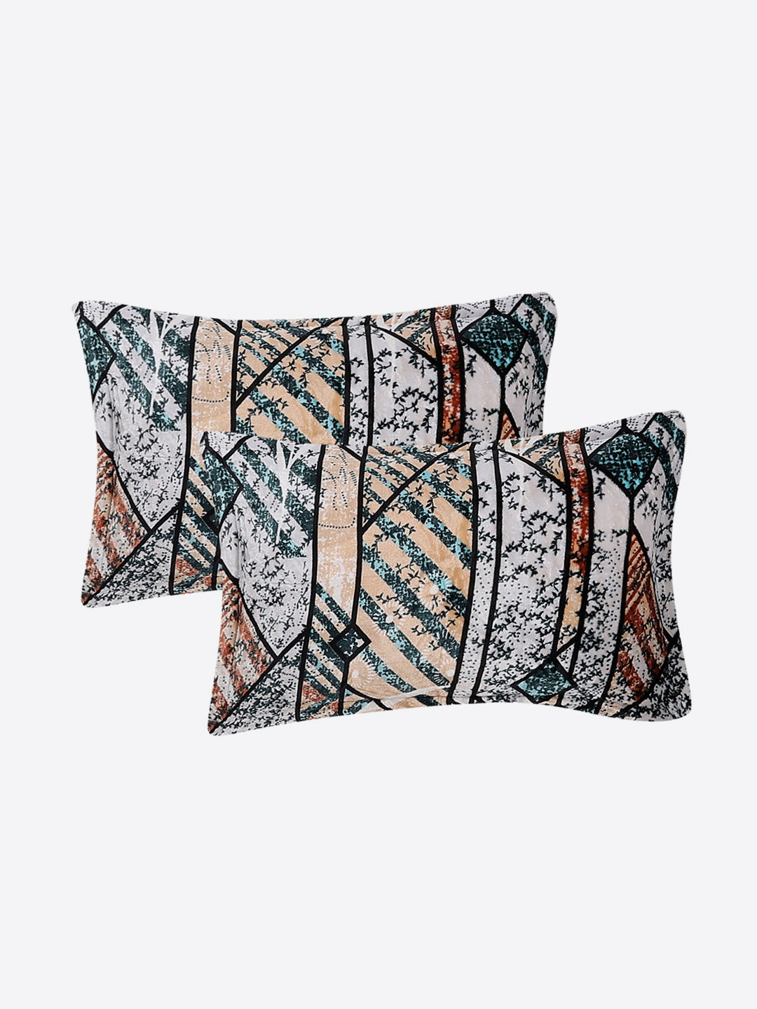 247 GSM 100% Polyester King Bed 1 Bedsheet with 2 Pillow Cover (Vibe)