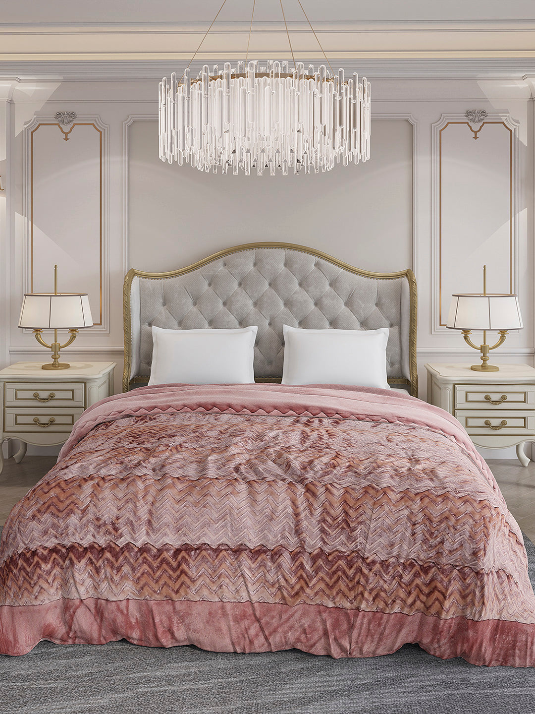 Printed Double Bed 1078 GSM Comforter for Winter - (Delicate)