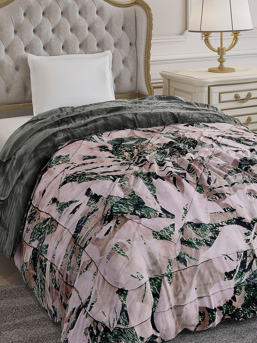 Printed Single Bed 1155 GSM Comforter for Winter - (Dixie)