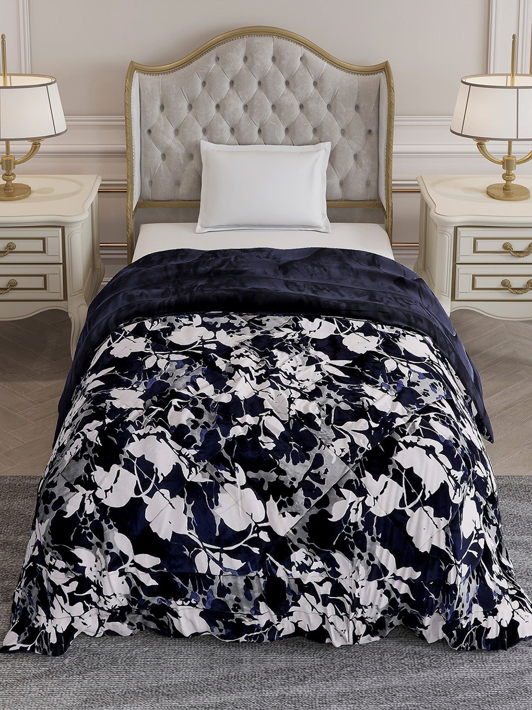 Printed Single Bed 1155 GSM Comforter for Winter - (Dixie)