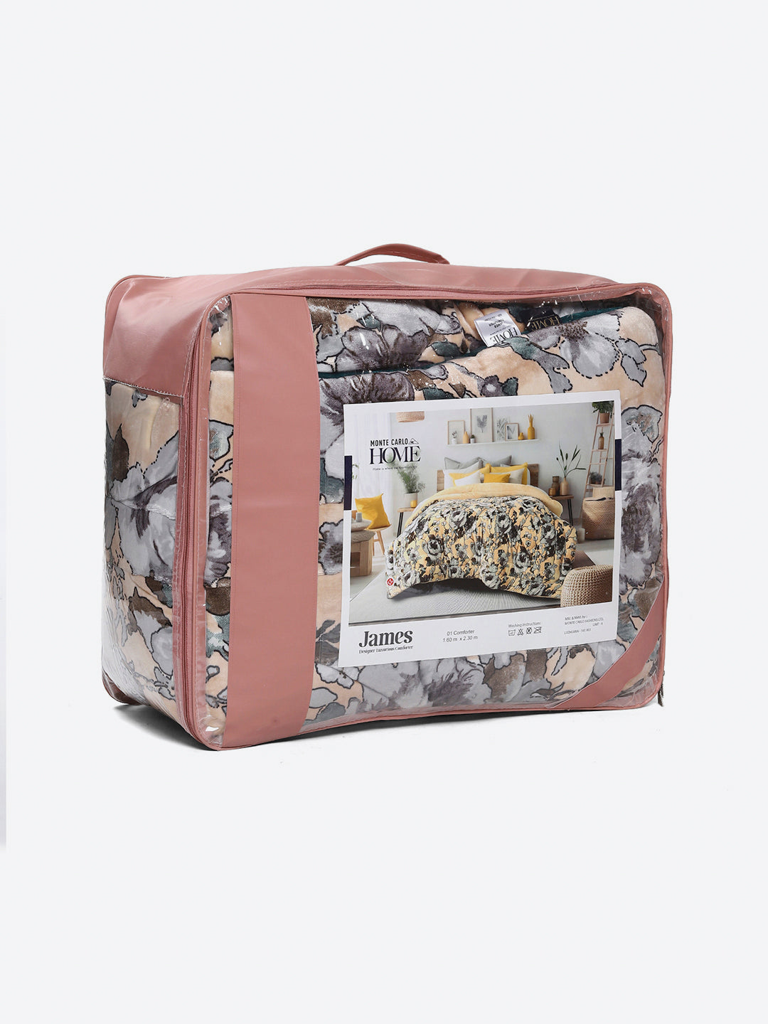 Printed Single Bed 233 GSM Comforter for Mild Winter (James), Weight 715 gm