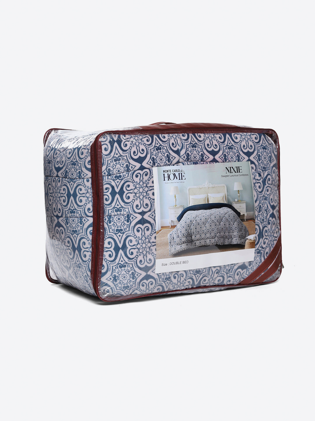 Printed Double Bed 210 GSM Comforter for Mild Winter (Nixie), Weight 729 gm