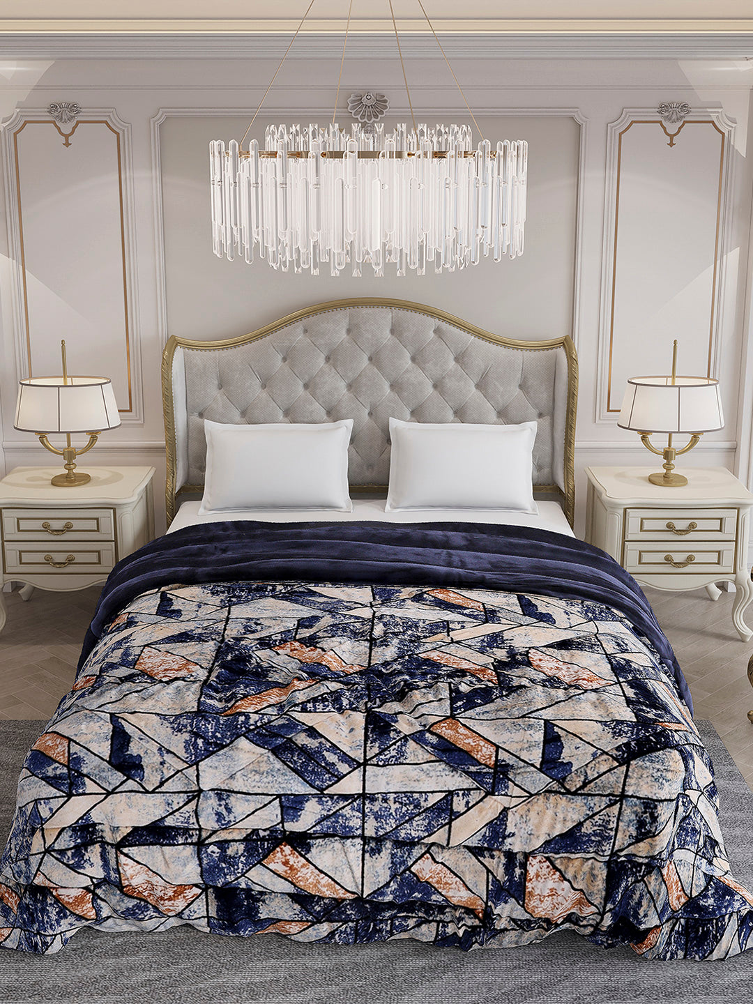 Printed Double Bed 1009 GSM Comforter for Winter - (Wild Beauty)