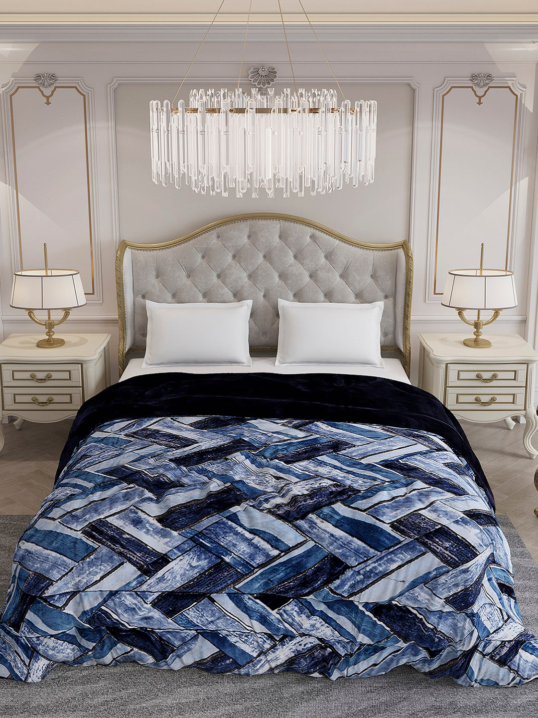 Printed Double Bed 233 GSM Comforter for Mild Winter (Beauty), Weight 855 gm