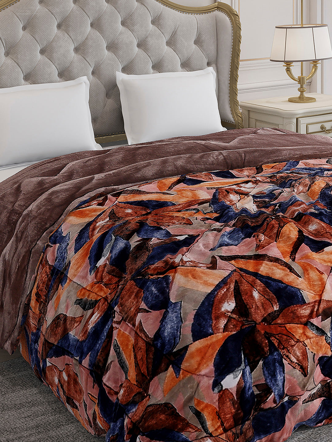 Printed Double Bed 233 GSM Comforter for Mild Winter (Beauty), Weight 855 gm