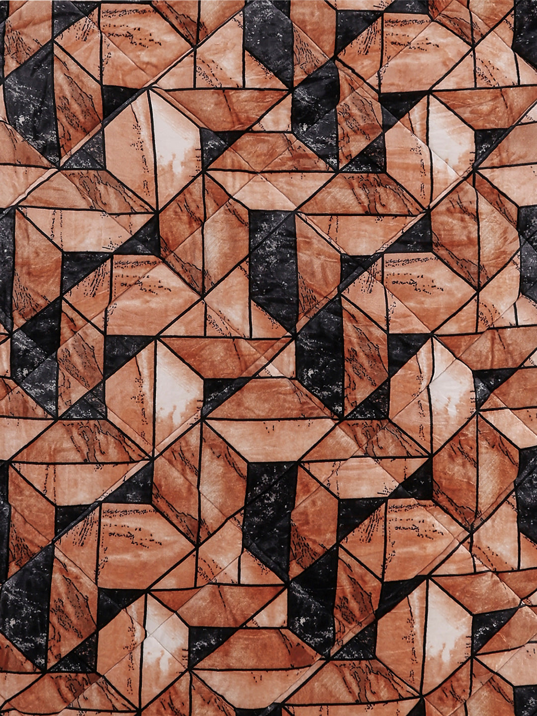 Printed Double Bed 300 GSM Comforter for Mild Winter (Wisdom Gold), Weight 900 gm