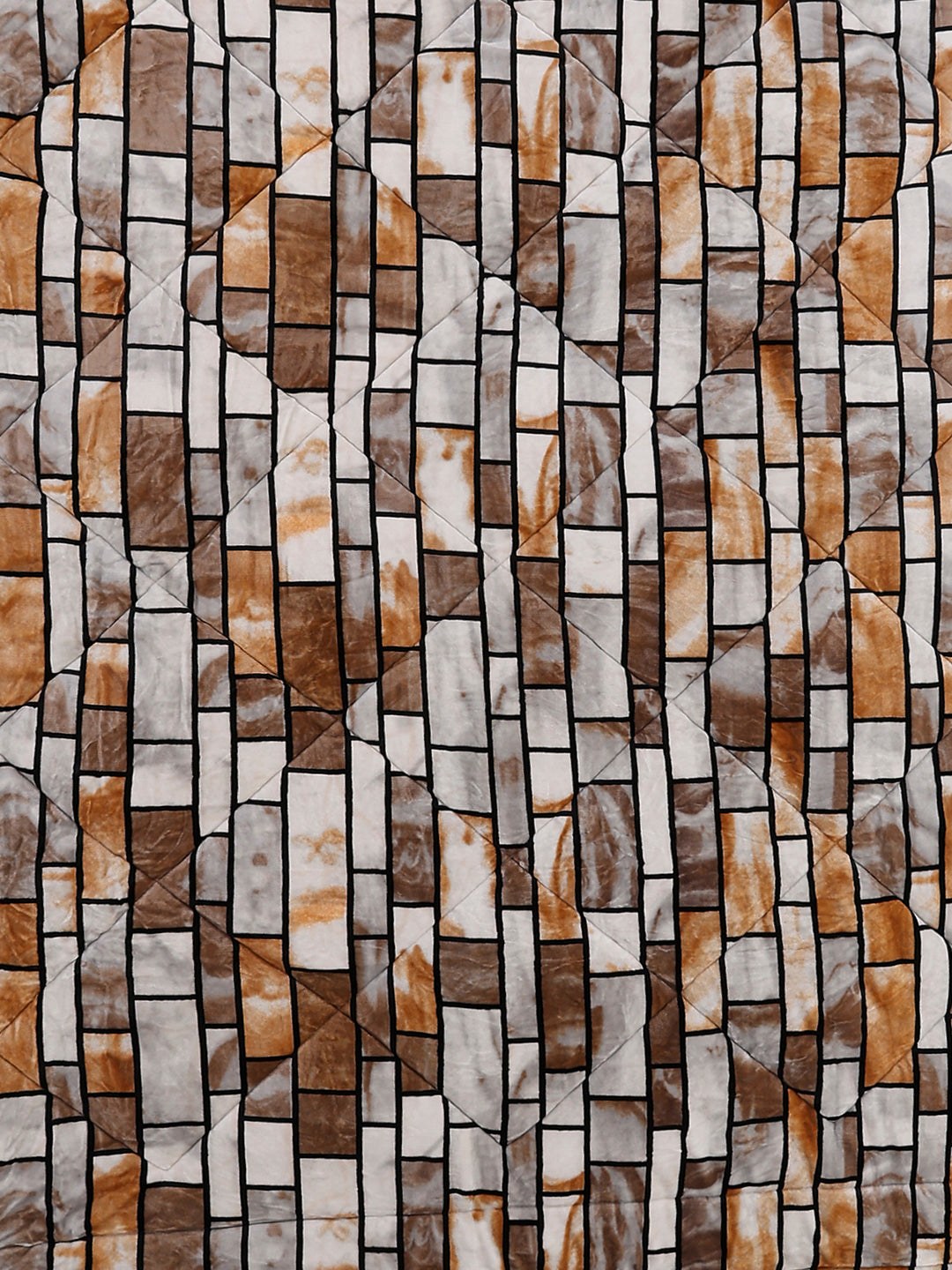 Printed Double Bed 300 GSM Comforter for Mild Winter (Wisdom Gold), Weight 900 gm