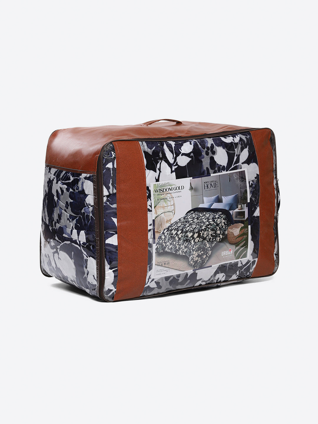 Printed Double Bed 300 GSM Comforter for Mild Winter (Wisdom Gold), Weight 900 gm