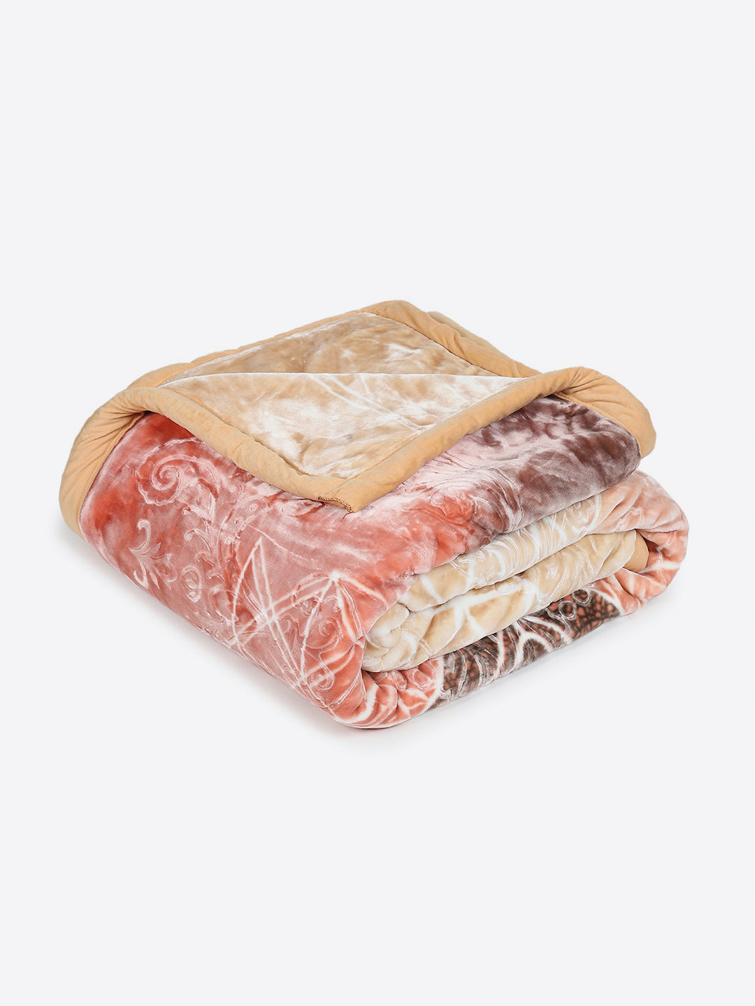 Printed Double Bed 2 Ply, 1136 GSM Embossed Blanket for Heavy Winter - (Commander)