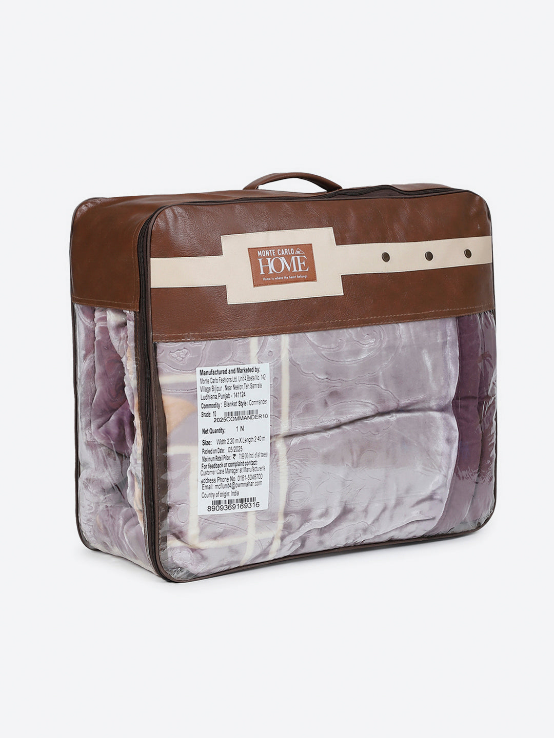 Printed Double Bed 2 Ply, 1136 GSM Embossed Blanket for Heavy Winter - (Commander)