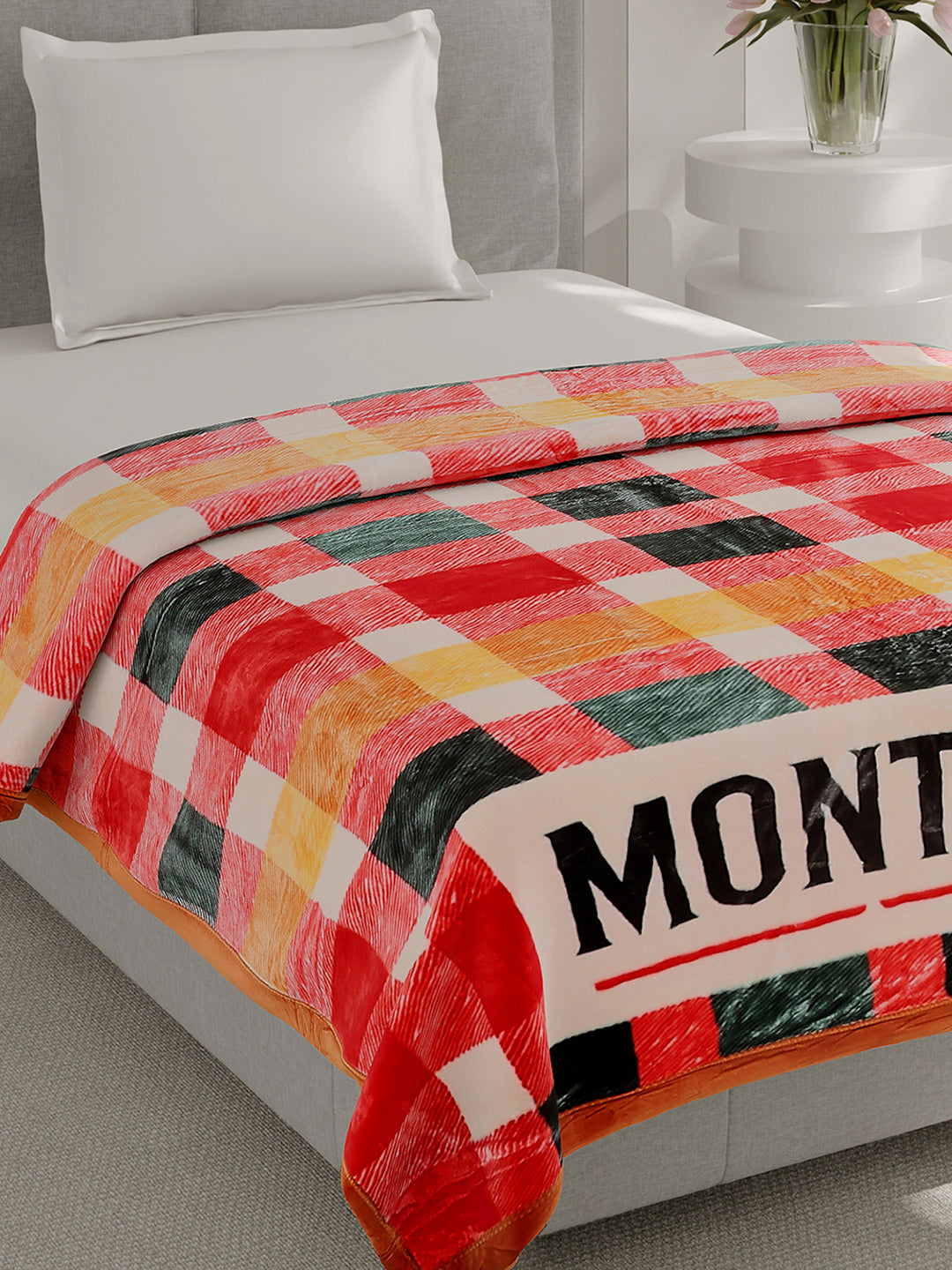 Printed Single Bed 2 Ply, 597 GSM Blanket for Heavy Winter - (Everest Plus)