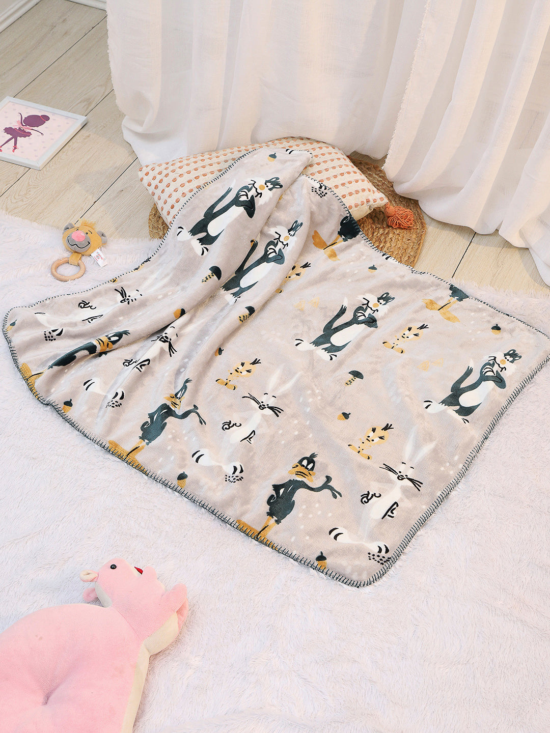 Printed Baby Blanket 2 Ply, 550 GSM, Weight 0.48 kg (Fairy Tale)