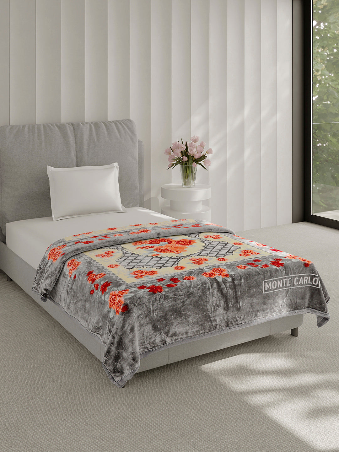 Printed Single Bed 1 Ply, 625 GSM Super Soft Mink Blanket for Mild Winter - (Impact Plus)