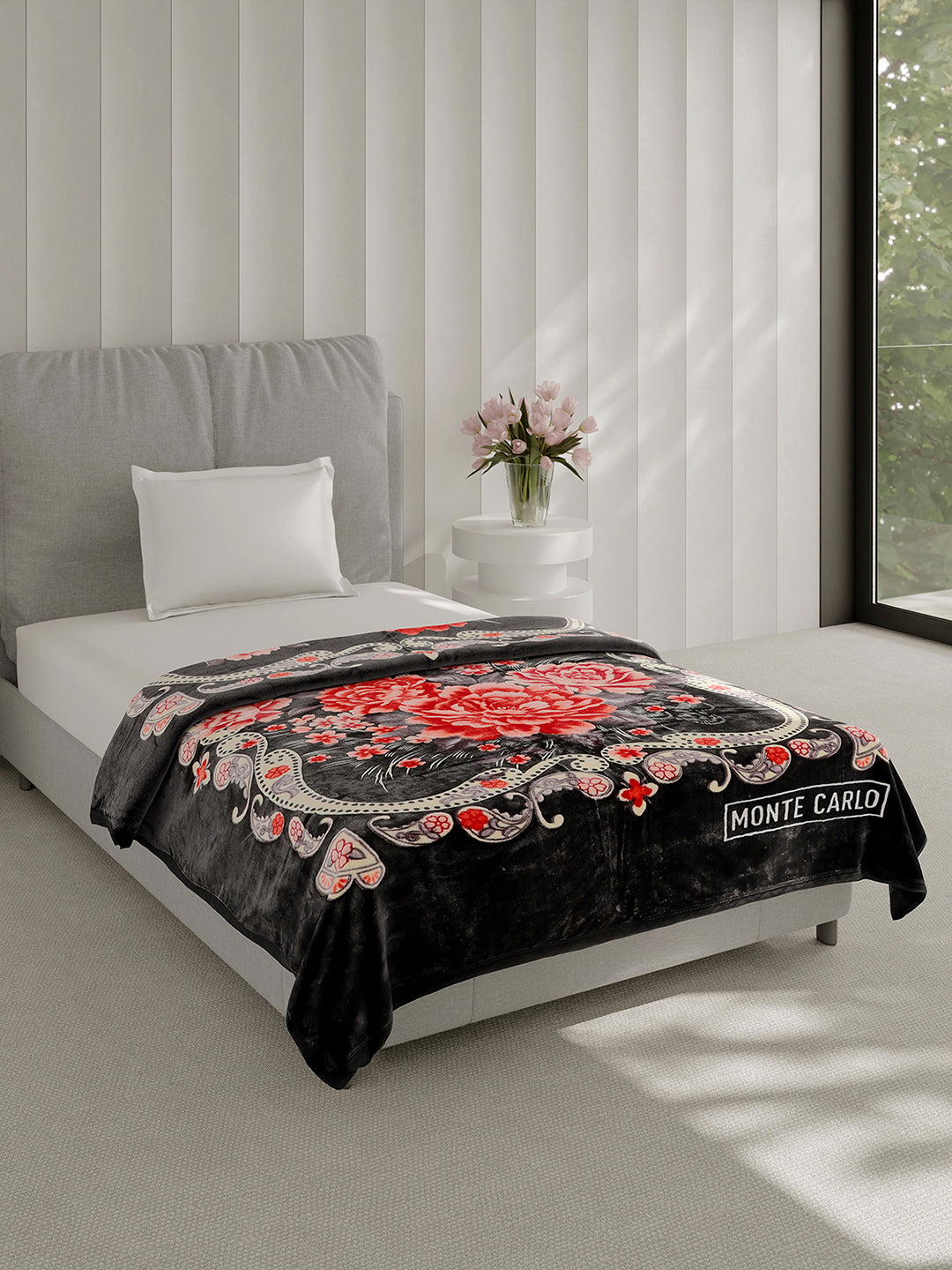 Printed Single Bed 1 Ply, 625 GSM Super Soft Mink Blanket for Mild Winter - (Impact Plus)