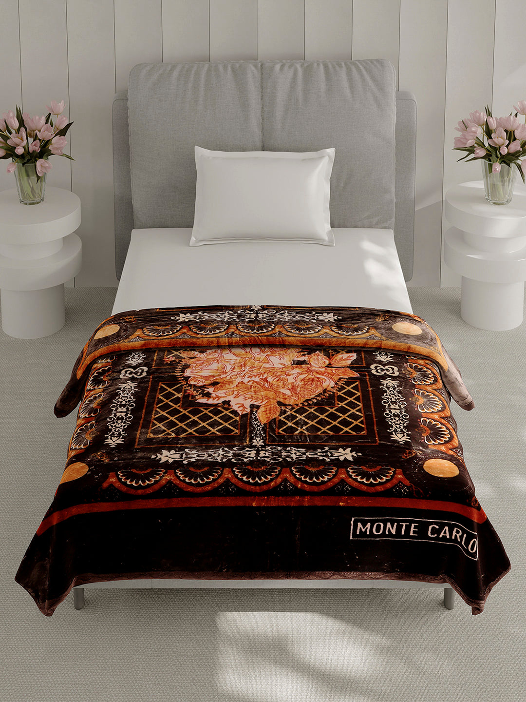 Printed Single Bed 1 Ply, 625 GSM Super Soft Mink Blanket for Mild Winter - (Impact Plus)