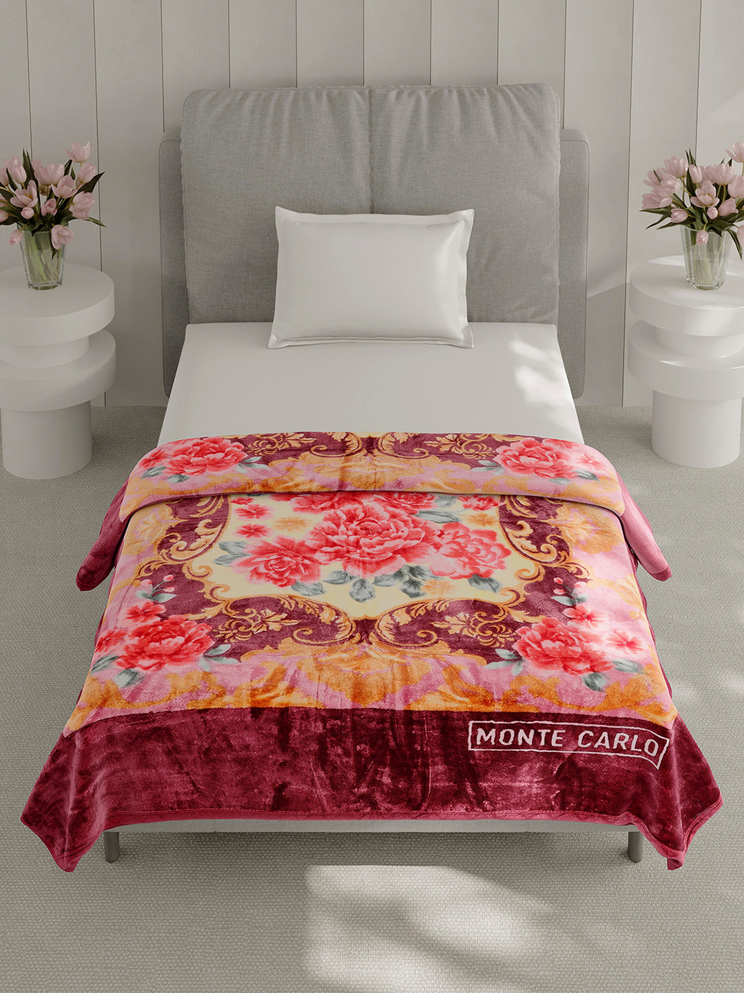 Printed Single Bed 1 Ply, 625 GSM Super Soft Mink Blanket for Mild Winter - (Impact Plus)