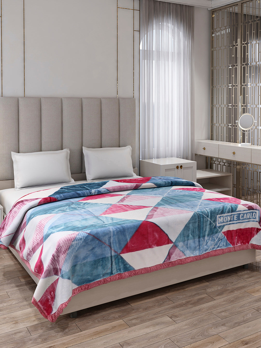 Printed Double Bed 2 Ply, 871 GSM Blanket for Heavy Winter - (Moon Valley Plus)