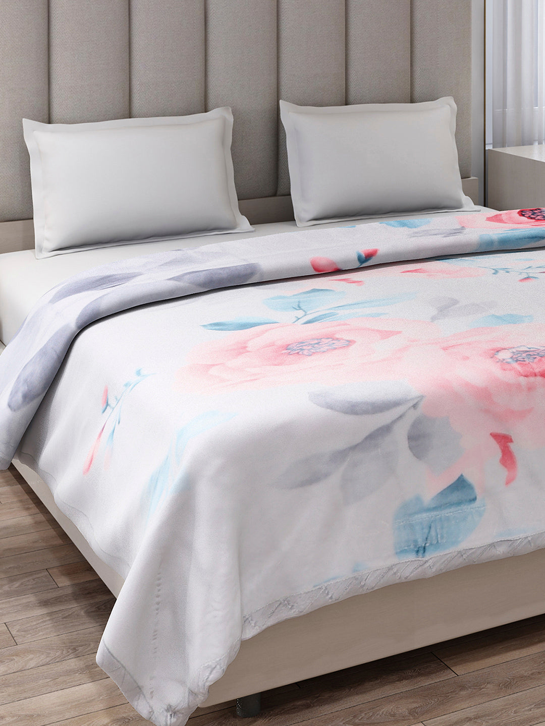 Printed Double Bed 2 Ply, 871 GSM Blanket for Heavy Winter - (Moon Valley Plus)