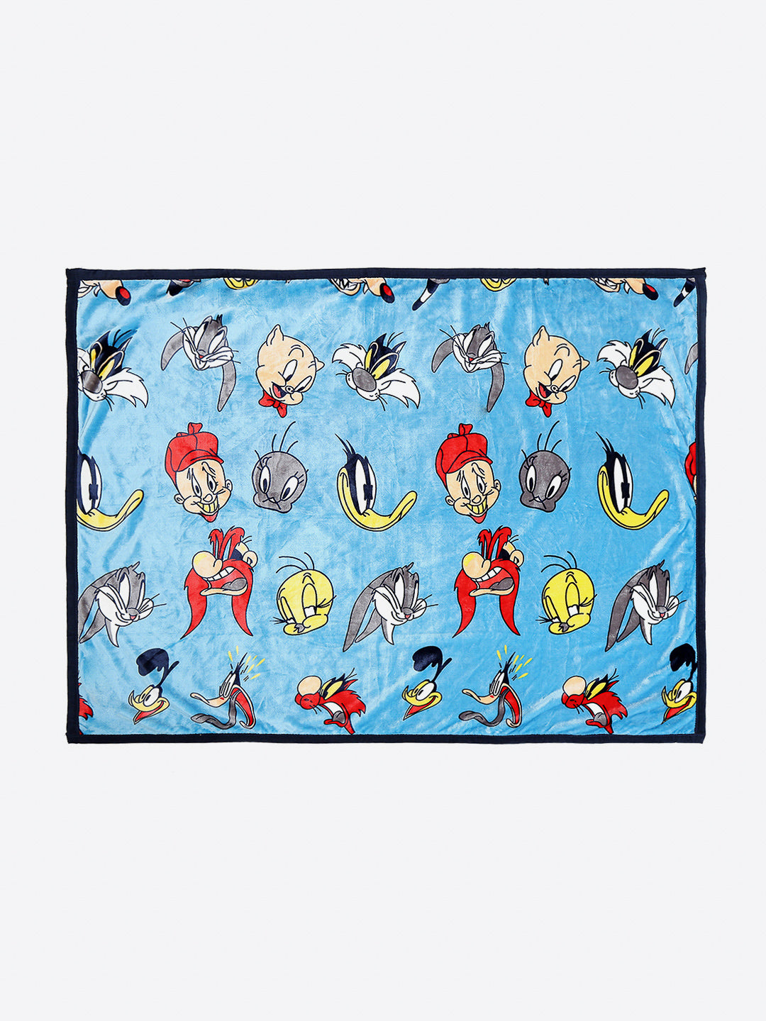 Looney Tunes Printed Soft Plush Cartoon Network Blue Baby Blanket