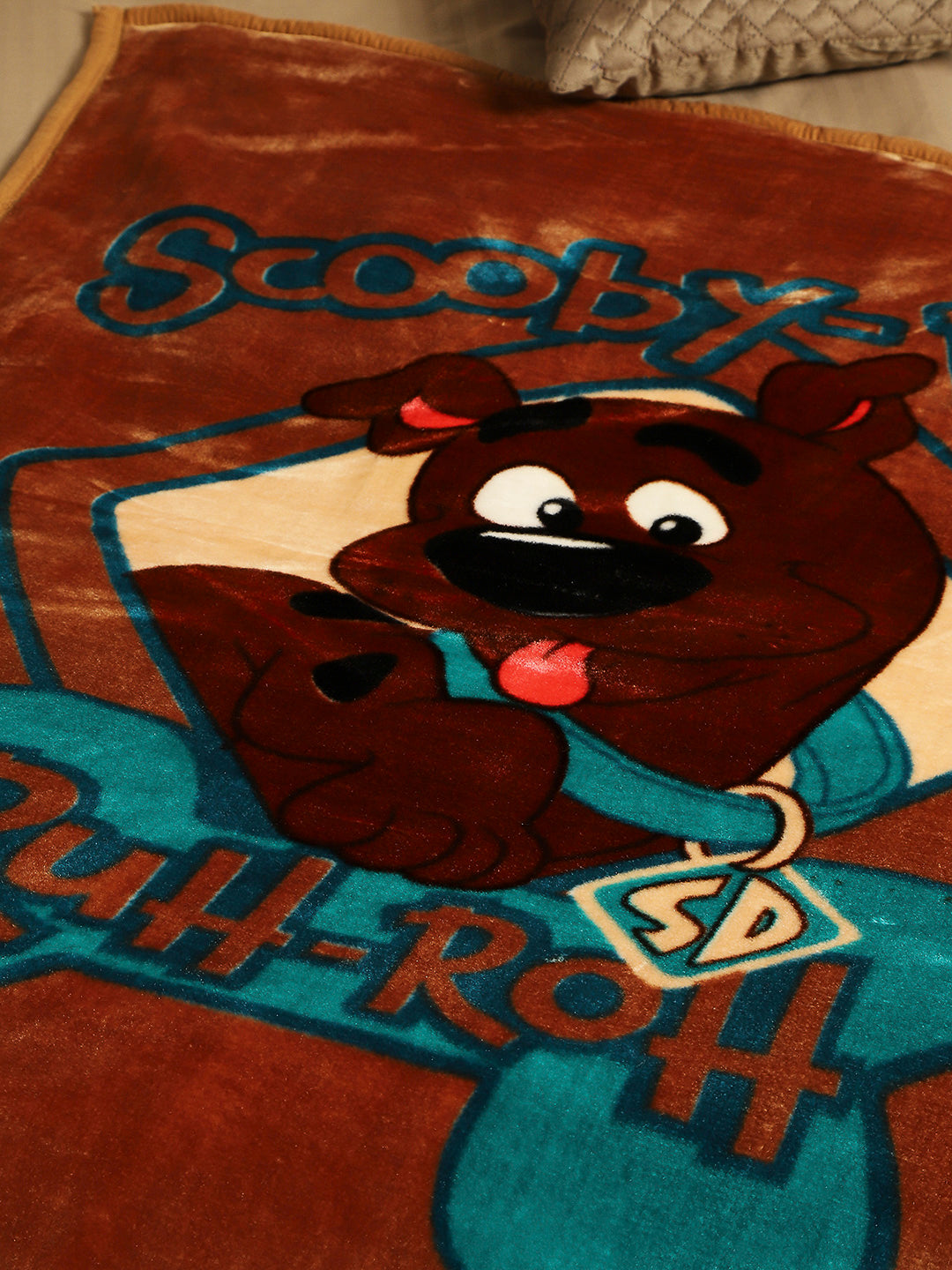 Scooby Doo Printed Soft Plush Cartoon Network Brown Baby Blanket