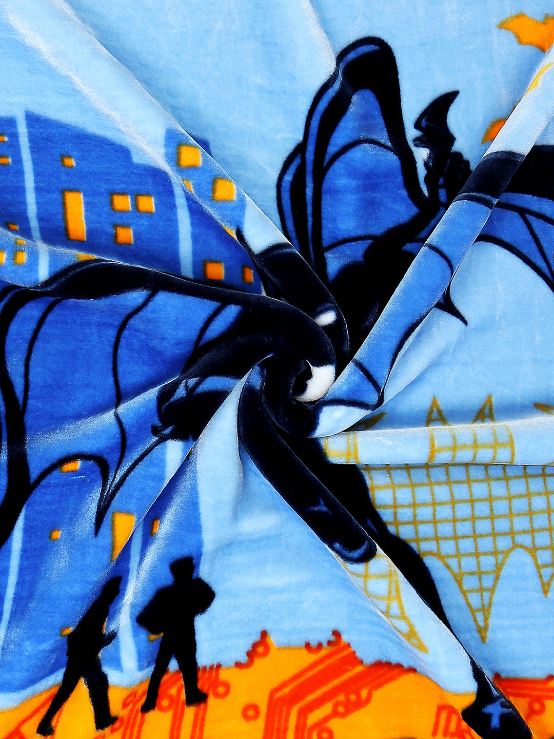 Batman Printed Ultra-Soft Cartoon Network Blue Baby Blanket