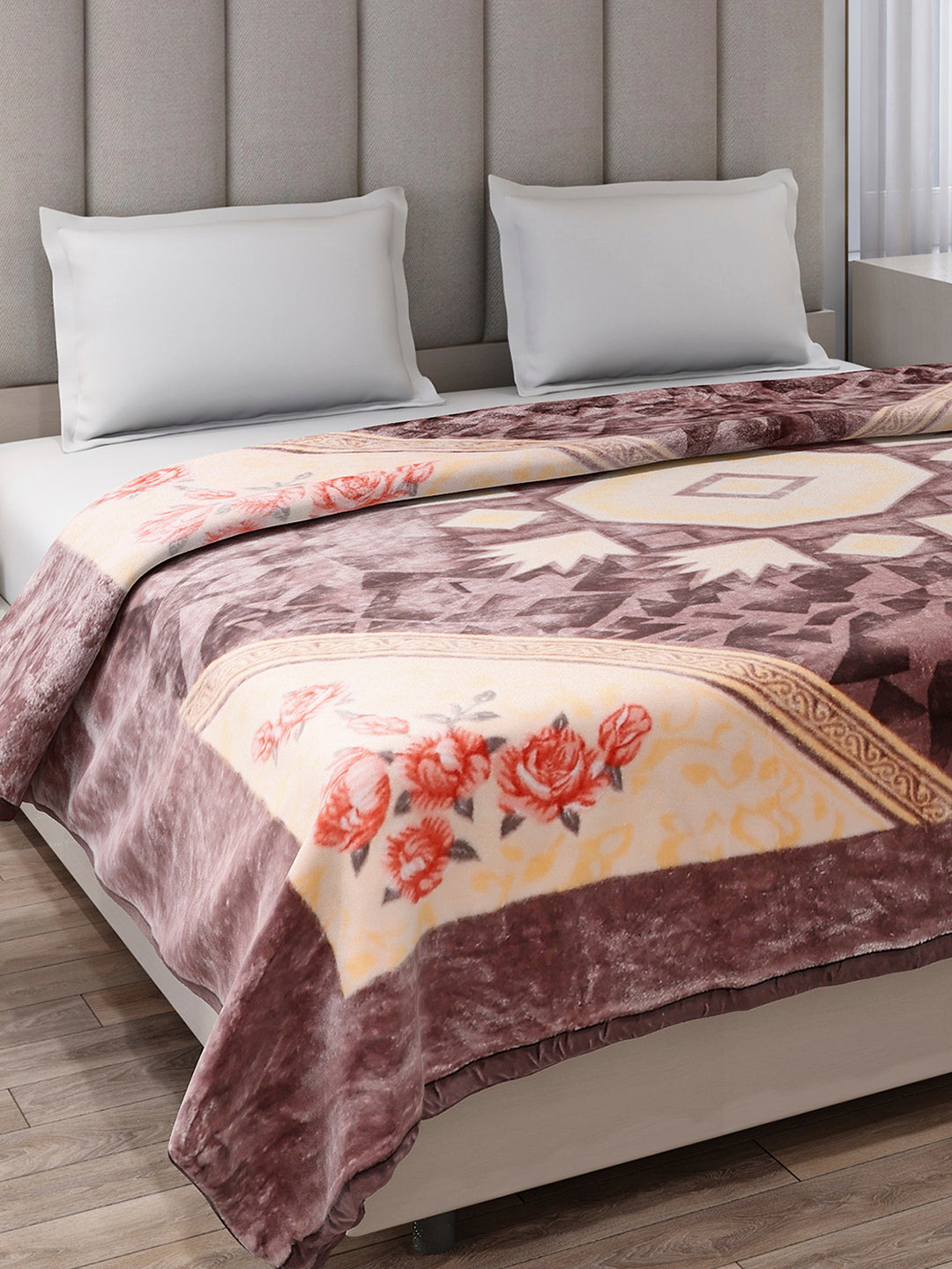 Printed Double Bed 1 Ply Blanket for Mild Winter - (Regal)