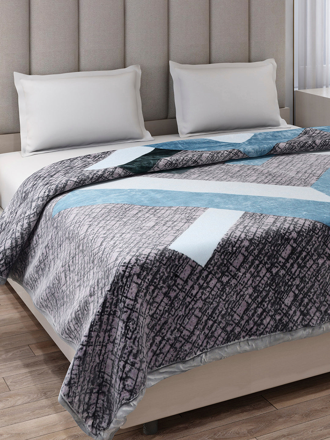 Printed Double Bed 1 Ply Blanket for Mild Winter - (Regal)