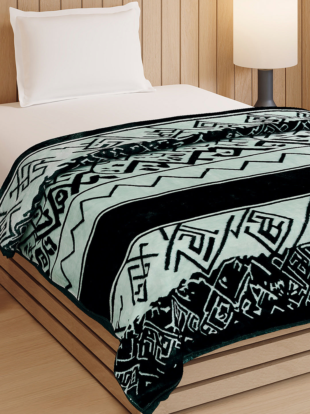 Printed Double Bed 1 Ply, 540 GSM Blanket for Winter - (Relation PVC)
