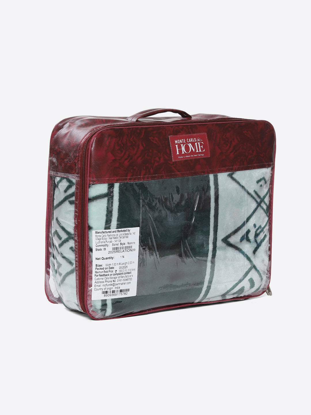 Printed Double Bed 1 Ply, 540 GSM Blanket for Winter - (Relation PVC)