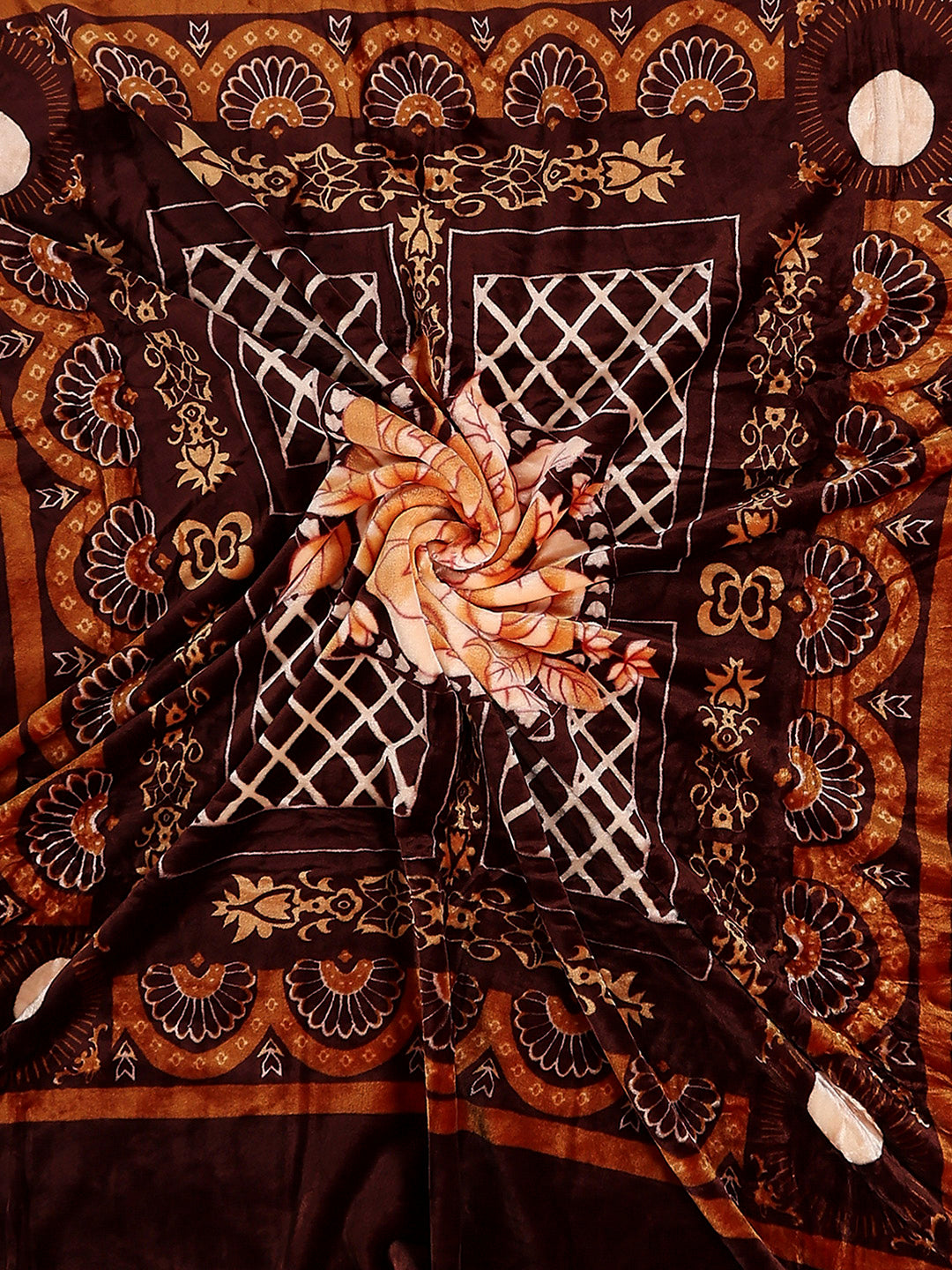 Printed Double Bed 1 Ply, 530 GSM Super Soft Blanket for Mild Winter - (Roman Plus)