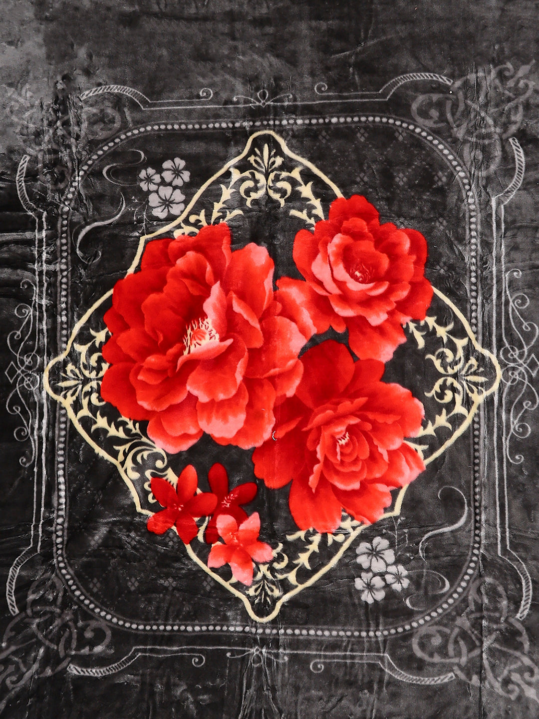 Printed Double Bed 1 Ply, 530 GSM Super Soft Blanket for Mild Winter - (Roman Plus)