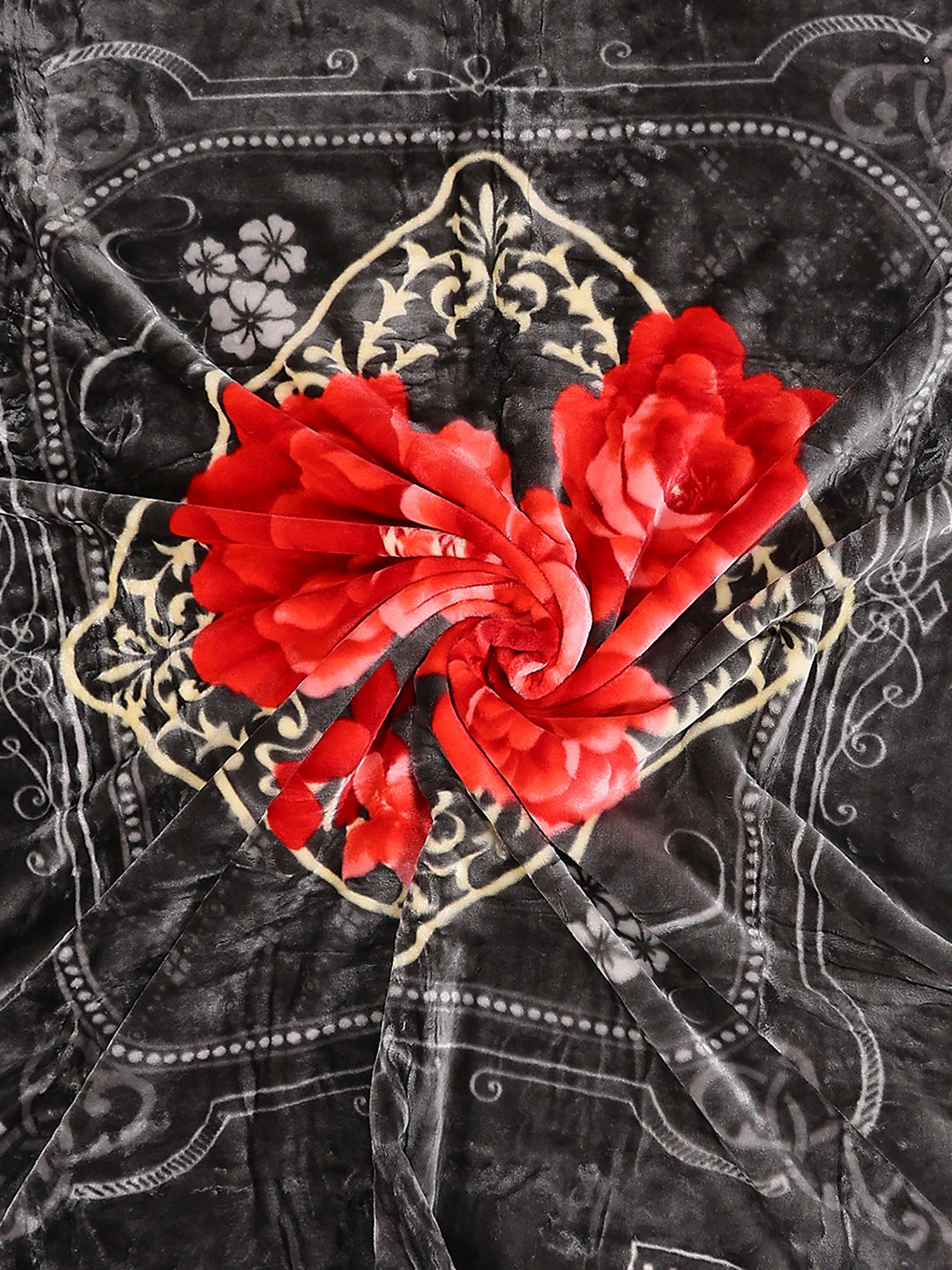 Printed Double Bed 1 Ply, 530 GSM Super Soft Blanket for Mild Winter - (Roman Plus)