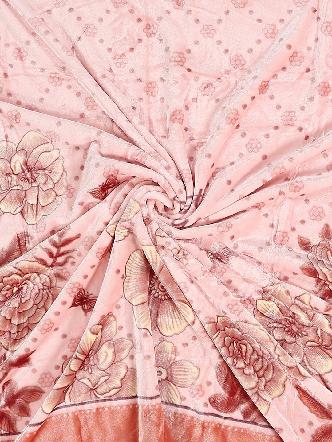 Printed Double Bed 1 Ply, 530 GSM Super Soft Blanket for Mild Winter - (Roman Plus)