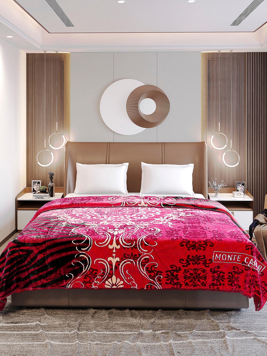 Printed Double Bed Blanket 1 Ply, 550 GSM, 2.8 kg (Roman Plus)