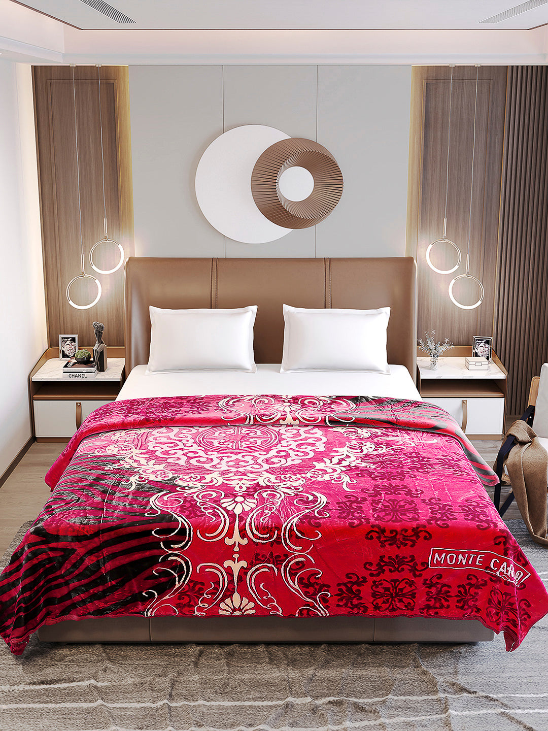 Printed Double Bed Blanket 1 Ply, 550 GSM, 2.8 kg (Roman Plus)