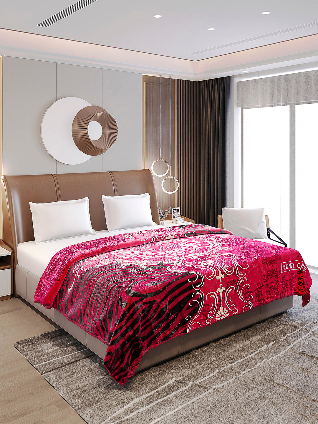 Printed Double Bed Blanket 1 Ply, 550 GSM, 2.8 kg (Roman Plus)