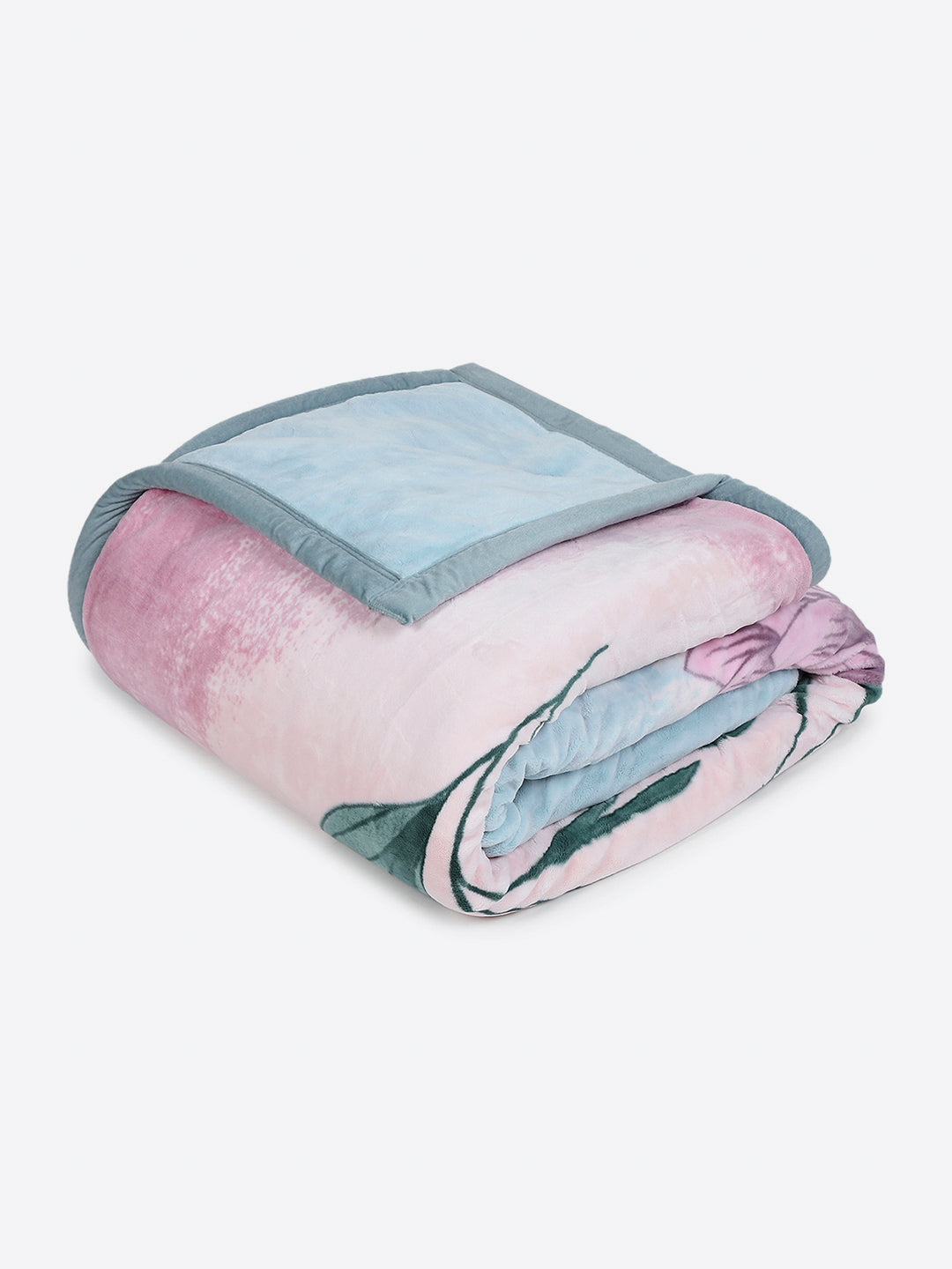 Printed Double Bed 3, 890 GSM Ply Blanket for Heavy Winter - (Rosewood)