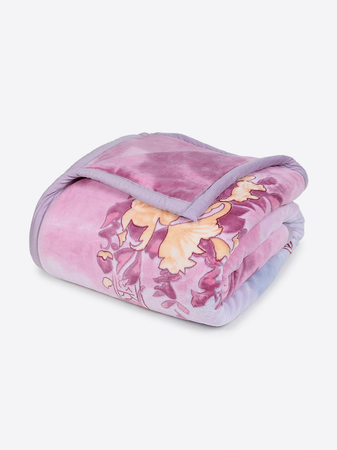 Printed Double Bed 3, 890 GSM Ply Blanket for Heavy Winter - (Rosewood)