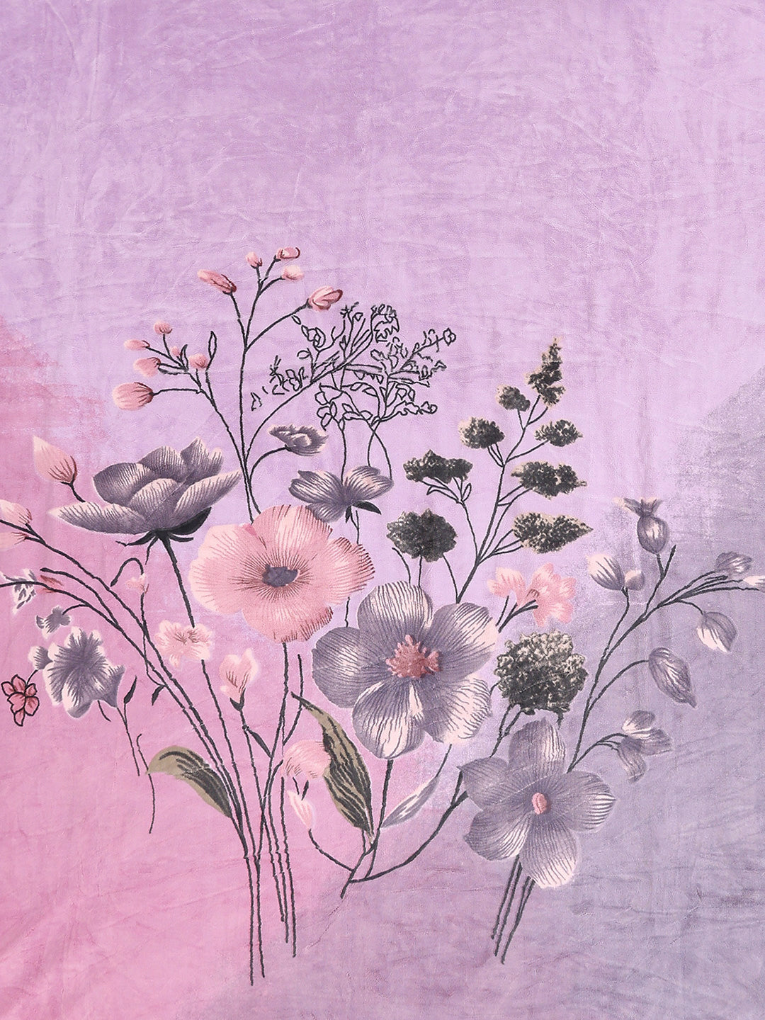 Printed Double Bed 3, 890 GSM Ply Blanket for Heavy Winter - (Rosewood)