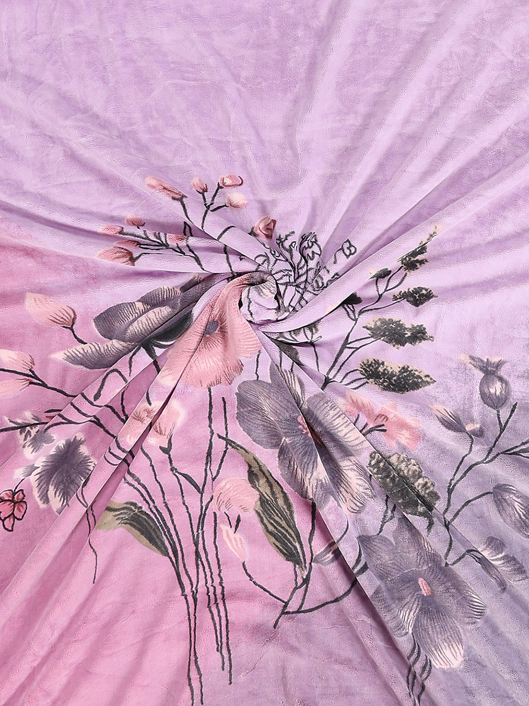 Printed Double Bed 3, 890 GSM Ply Blanket for Heavy Winter - (Rosewood)