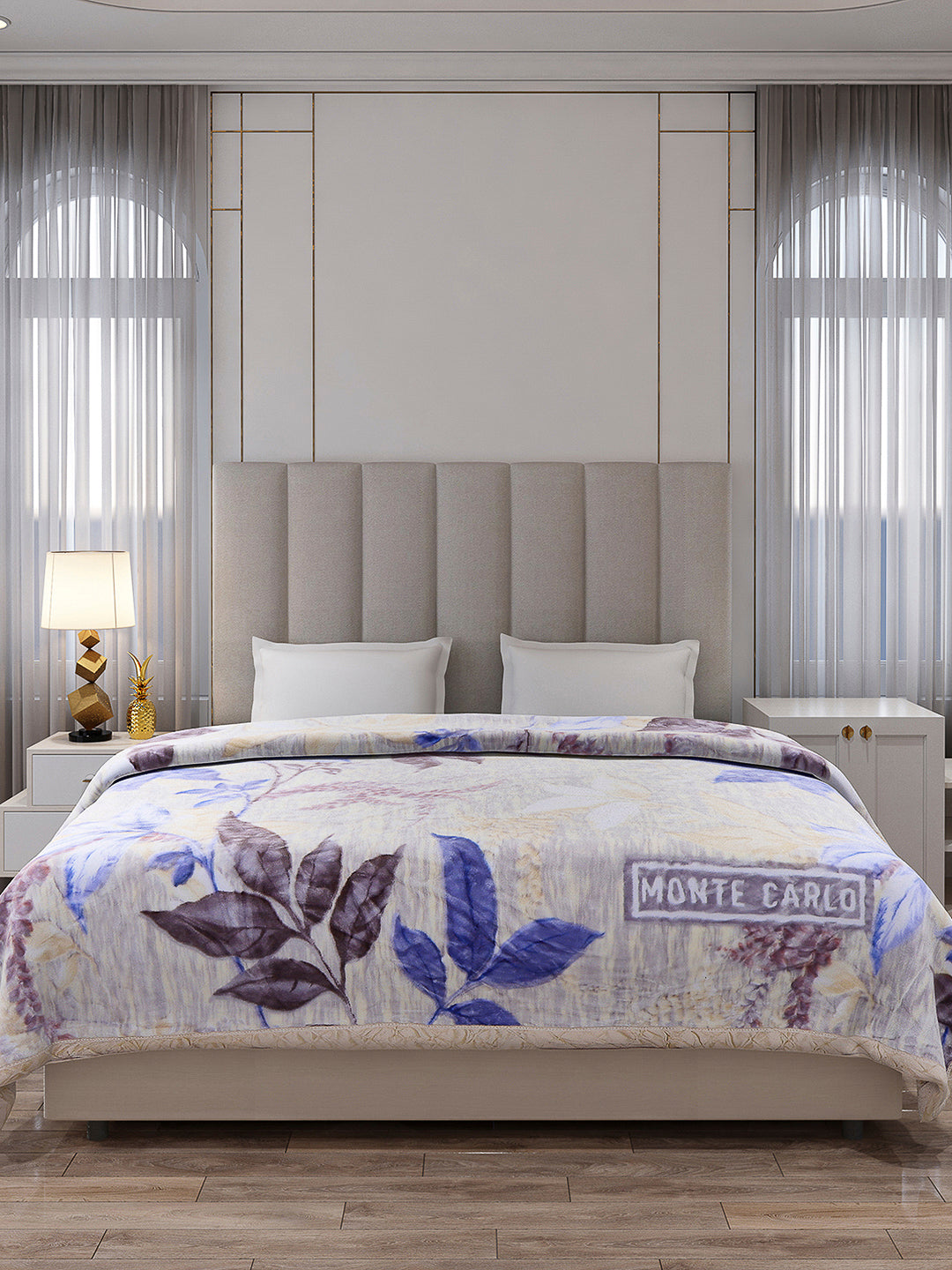 Printed Double Bed Reversible Blanket 2 Ply, 570 GSM, 3 kg (Royalgold Plus)