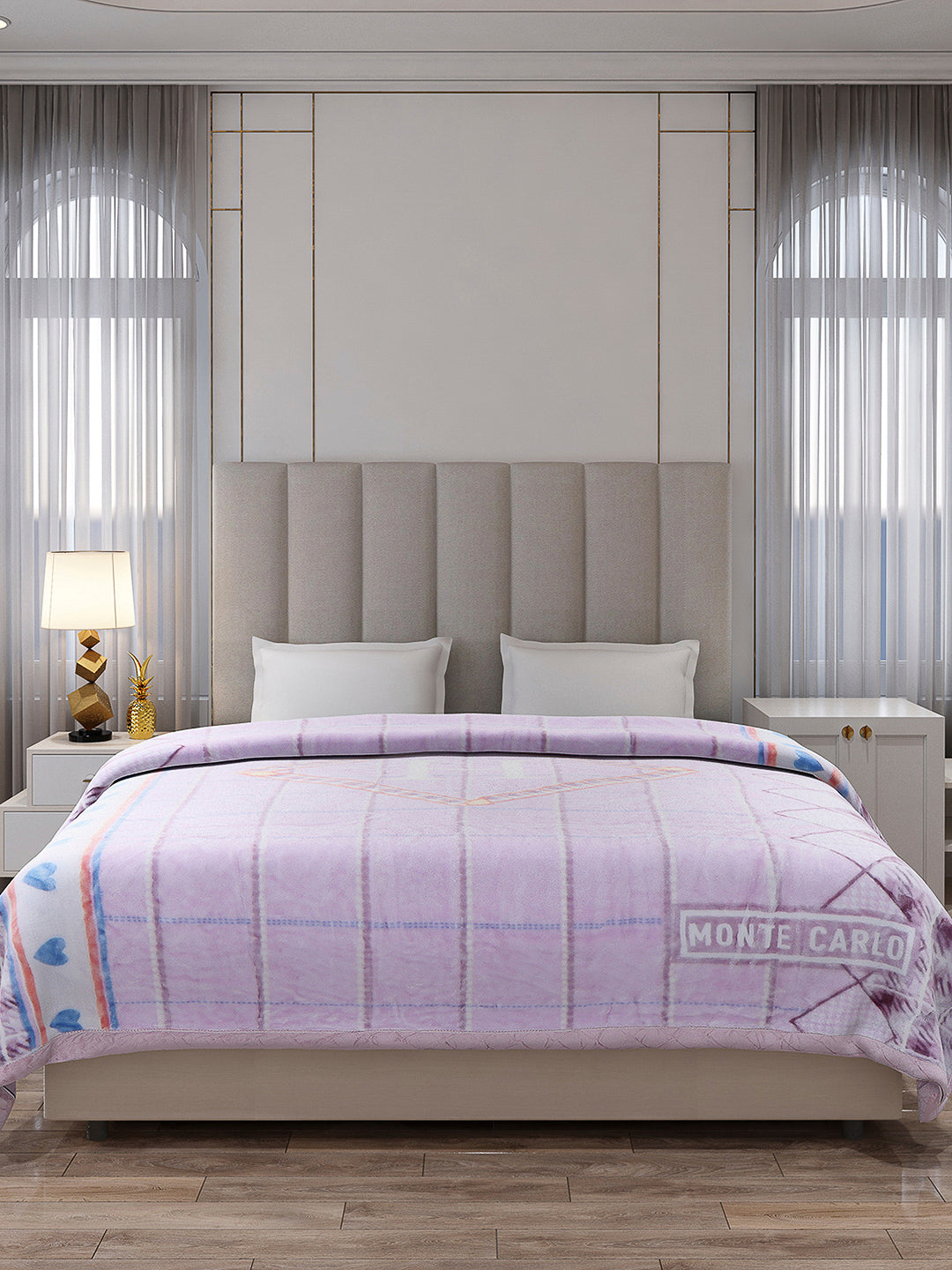 Printed Double Bed Reversible Blanket 2 Ply, 570 GSM, 3 kg (Royalgold Plus)