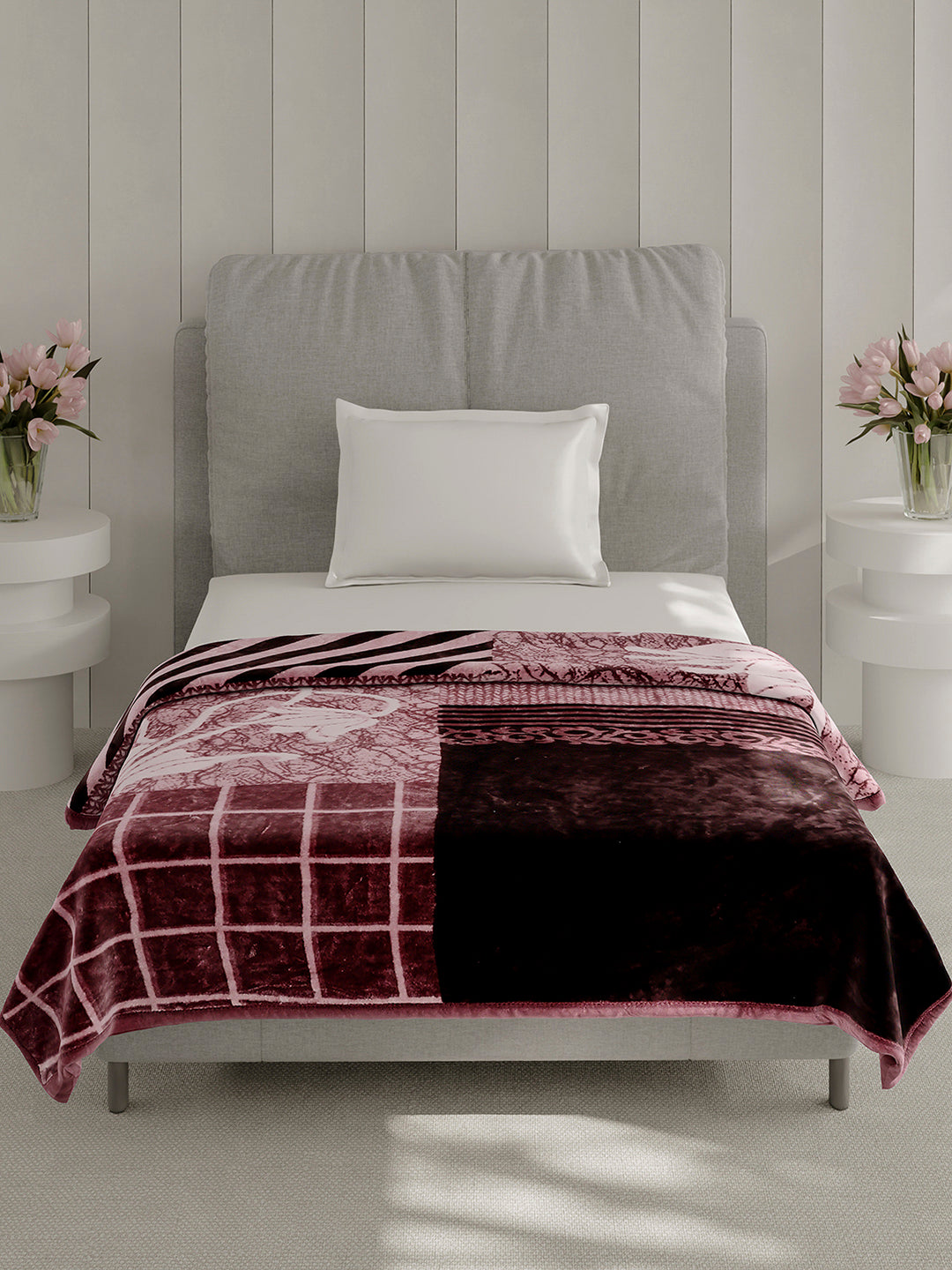 Printed Single Bed 1 Ply Blanket for Heavy Winter - (Soulmate)