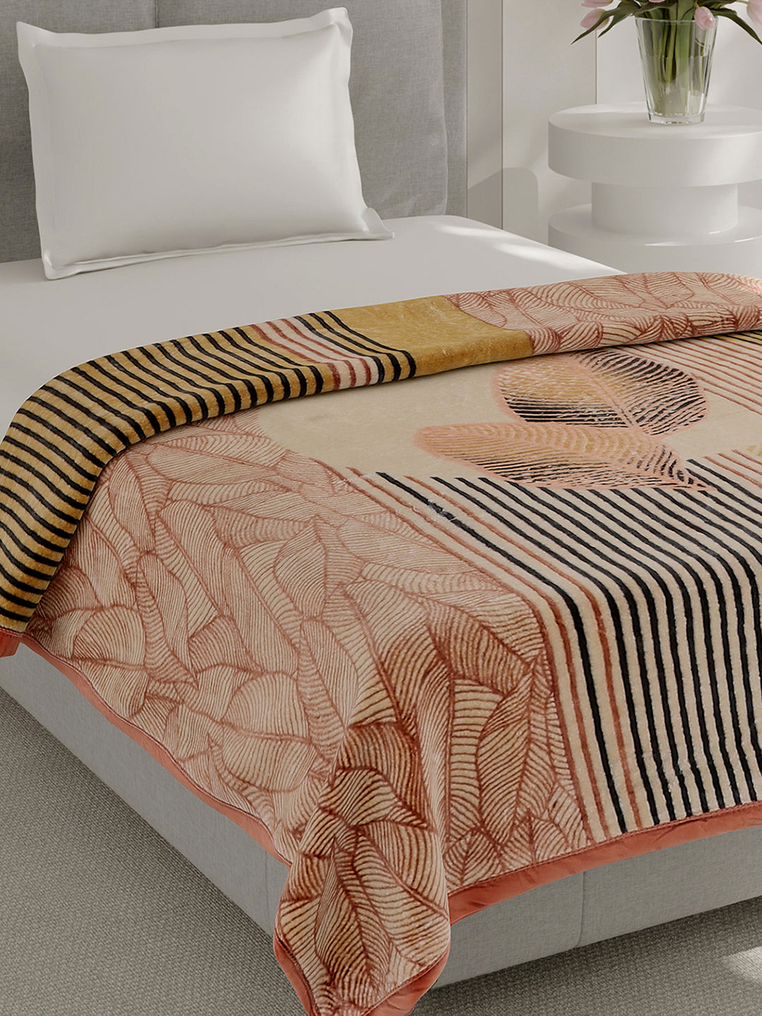 Printed Single Bed 1 Ply Blanket for Heavy Winter - (Soulmate)