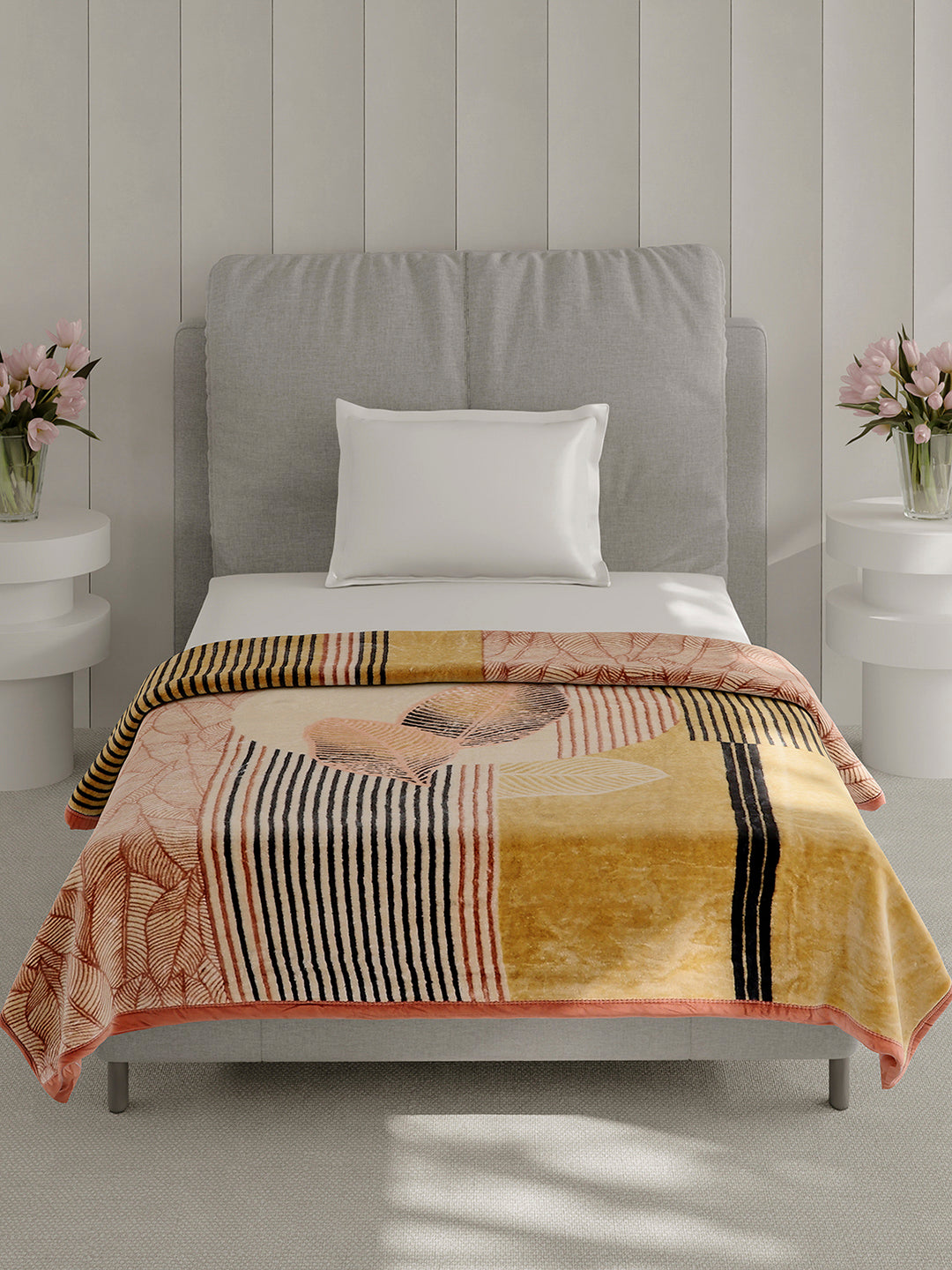 Printed Single Bed 1 Ply Blanket for Heavy Winter - (Soulmate)