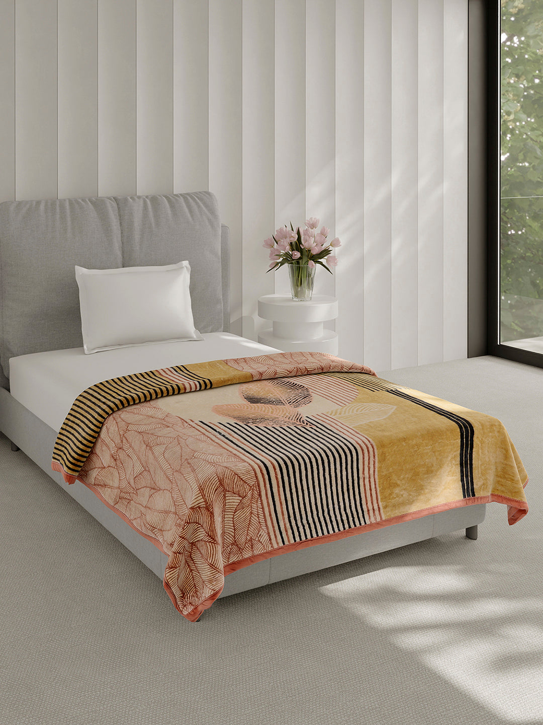 Printed Single Bed 1 Ply Blanket for Heavy Winter - (Soulmate)