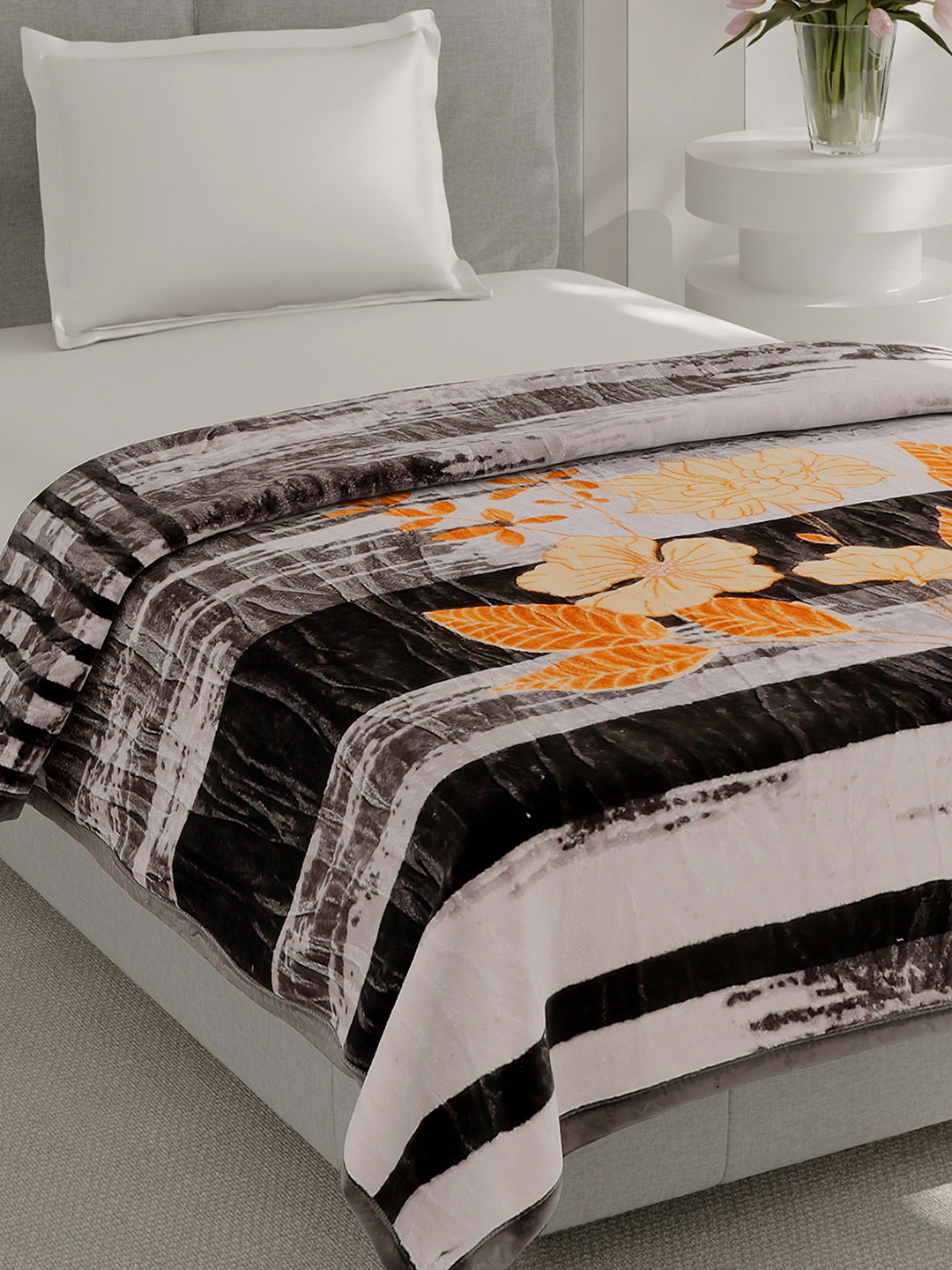 Printed Single Bed 1 Ply Blanket for Heavy Winter - (Soulmate)