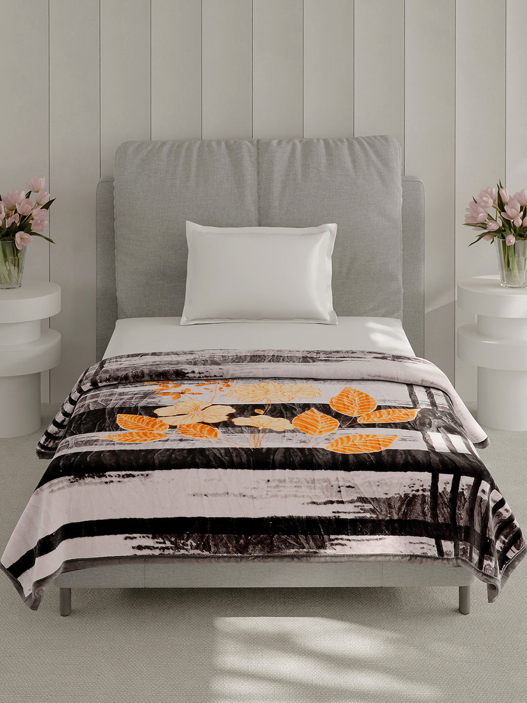 Printed Single Bed 1 Ply Blanket for Heavy Winter - (Soulmate)